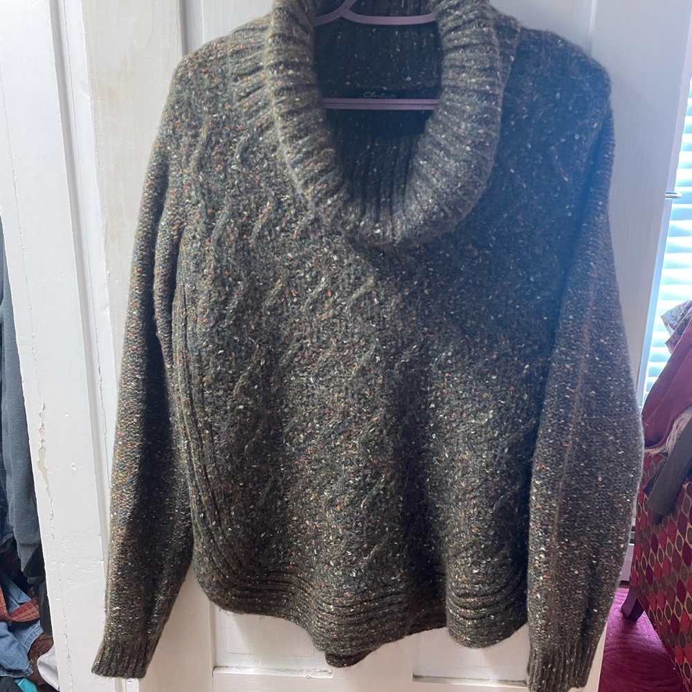 Green Speckled Women's Sweater